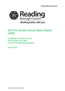 2019 Air Quality Annual Status Report (ASR)