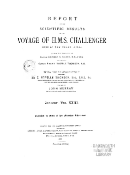 VOYAGE of H.M.S. CHALLENGER DURING TIIE YEARS I S 7 3-7 6