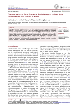 First Records of Rare Ascomycete Fungi, Acrostalagmus Luteoalbus