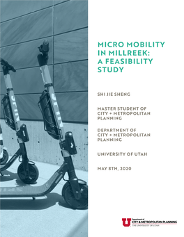 Micro Mobility in Millreek: a Feasibility Study