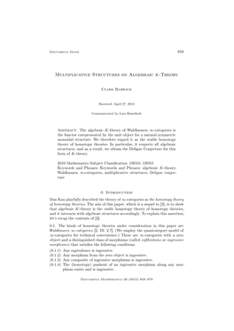 Multiplicative Structures on Algebraic K-Theory