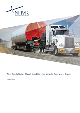 New South Wales Class 1 Load Carrying Vehicle Operator's Guide