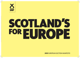 05 11E SNP Euro Elections Manifesto.Indd