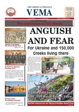 ANGUISH and FEAR WINDOWS to ORTHODOXY the Seven Deadly Sins PAGES 16/34- 17/35 for Ukraine and 150,000 Greeks Living There