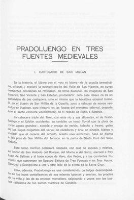 Pradoluengo En Tres Fuentes Medievales