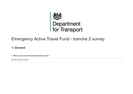 Emergency Active Travel Fund - Tranche 2 Survey