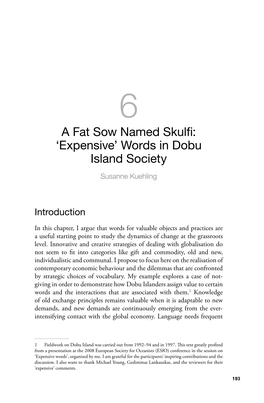 Words in Dobu Island Society Susanne Kuehling