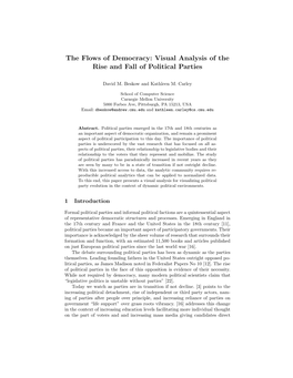 The Flows of Democracy: Visual Analysis of the Rise and Fall of Political Parties