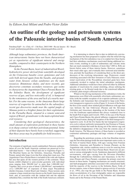 An Outline of the Geology and Petroleum Systems of the Paleozoic Interior Basins of South America