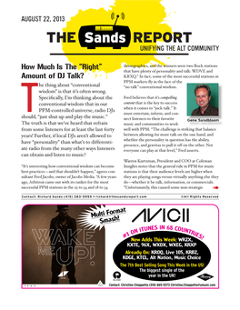 THE REPORT Sands