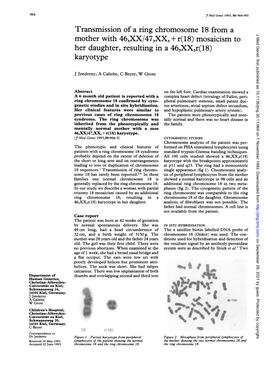 Transmission of a Ring Chromosome 18 from a Her Daughter, Resulting In