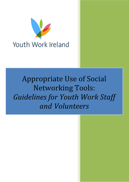 Appropriate Use of Social Networking Tools: Guidelines for Youth Work Staff and Volunteers