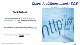 Cours De Référencement / SOE Mise À Jour Du 13 Février 2019