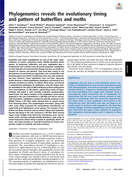 Phylogenomics Reveals the Evolutionary Timing and Pattern of Butterflies and Moths