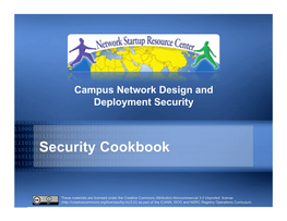 Security Cookbook