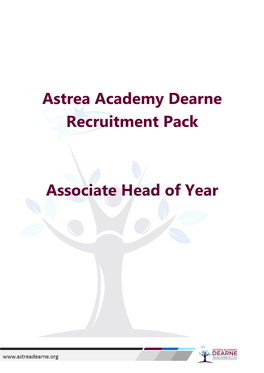 Astrea Academy Dearne Recruitment Pack Associate Head of Year