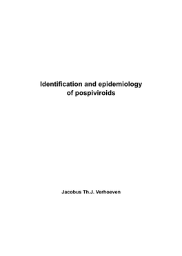 Identification and Epidemiology of Pospiviroids