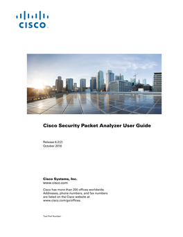 Cisco Security Packet Analyzer User Guide, 6.2(2)