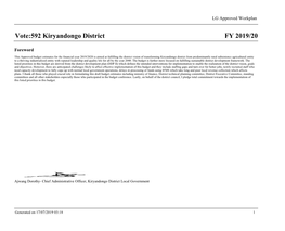 FY 2019/20 Vote:592 Kiryandongo District