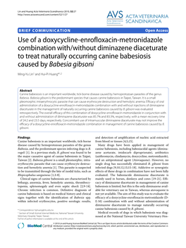 Use of a Doxycycline-Enrofloxacin