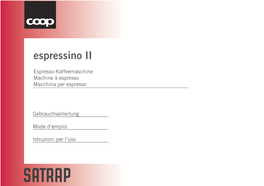 Satrap Kaffeemaschine Espressino II