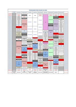 Programme Ring Equins Sia 2020