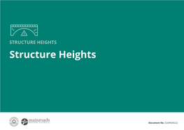 STRUCTURE HEIGHTS Structure Heights