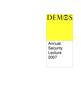 Annual Security Lecture 2007