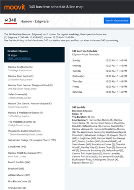 340 Bus Time Schedule & Line Route