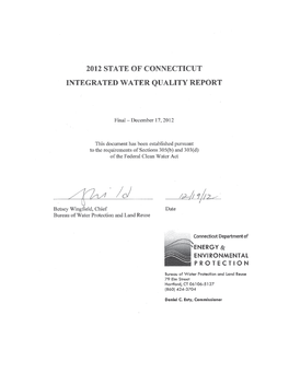 2012 Connecticut Integrated Water Quality Report