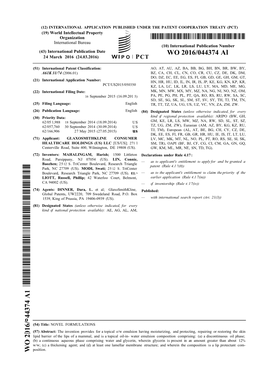 WO 2016/044374 Al 24 March 2016 (24.03.2016) P O PCT