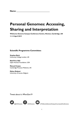 Personal Genomes: Accessing