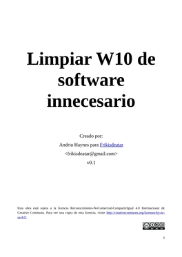 Limpiar W10 De Software Innecesario
