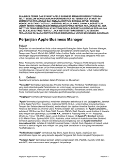 Perjanjian Apple Business Manager