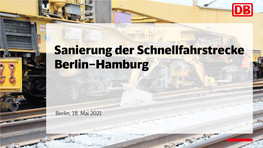 Sanierung Der Schnellfahrstrecke Berlin–Hamburg