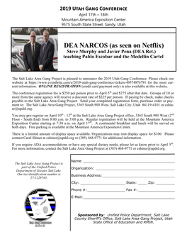 DEA NARCOS (As Seen on Netflix) Steve Murphy and Javier Pena (DEA Ret.) Teaching Pablo Escobar and the Medellin Cartel
