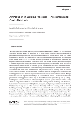 Air Pollution in Welding Processes — Assessment and Control Methods
