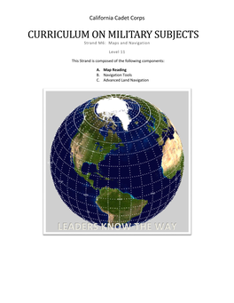 CURRICULUM on MILITARY SUBJECTS Strand M6: Maps and Navigation