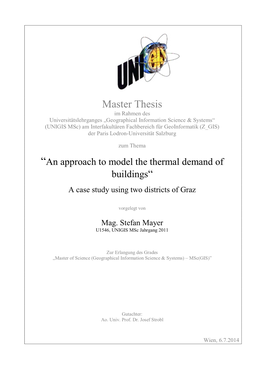 Master Thesis