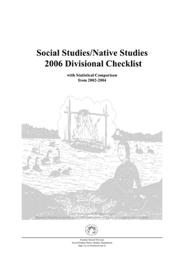 Social Studies/Native Studies 2006 Divisional Checklist