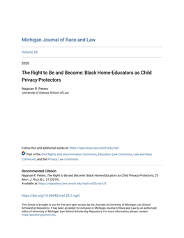 Black Home-Educators As Child Privacy Protectors