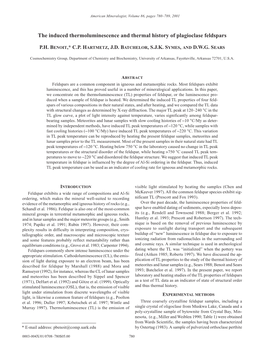 The Induced Thermoluminescence and Thermal History of Plagioclase Feldspars