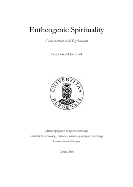 Entheogenic Spirituality