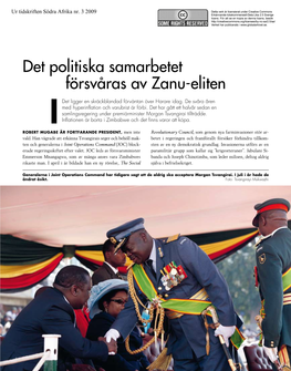 Det Politiska Samarbetet Försvåras Av Zanu-Eliten