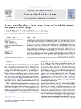 Seaweed Assemblage Changes in the Eastern Cantabrian Sea and Their Potential Relationship to Climate Change