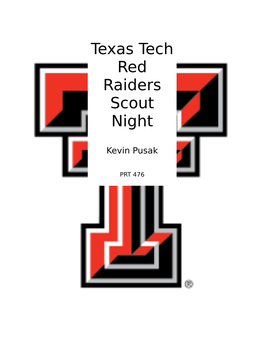 Texas Tech Red Raiders Scout Night