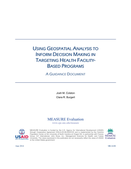 Geographic Tools for Global Public Health