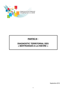 Diagnostic Territorial Des « Bertranges a La Nievre »