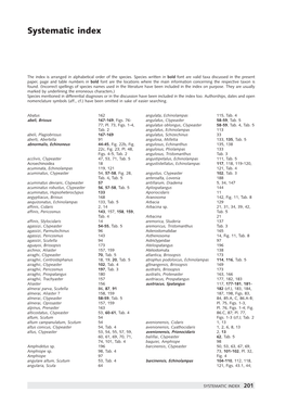 Systematic Index