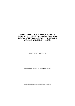 Philemon, Ka, and Creative Fantasy: the Formation of the Reconciling Symbol in Jung’S Visual Work, 1919–1923